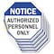 Signmission Notice Authorized Personnel Only, 4 inch X 4 inch, Vinyl Decal, 5PK OC-D-5PACK-4-190 - alternate 1