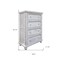 Homeroots 37" Antiqued White Solid Wood Four Drawer Chest 524585 - alternate 5
