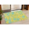 Homeroots 3' X 5' Yellow And Aqua Floral Washable Indoor Outdoor Area Rug 600054 - alternate 1