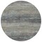 Homeroots 8' Granite Gray Round Striped Washable Indoor Outdoor Area Rug 608475 - alternate 9