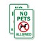 Signmission No Pets Allowed, 12'' X 18'' 2 Signs, Heavy Gauge Aluminum, 2PK A-1218-2PACK-2805 - alternate 1