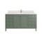 James Martin Vanities 60 in. Single Vanity, Smokey Celadon, w/Single Hole 3CM White Zeus Silestone Top & Backsplash 503-V60S-SC-1WZ - alternate 1