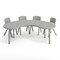 Flash Furniture 5 PC Plastic Activity Table and 4 Chairs Set, 10.5 in Seat Height-Soft Gray YU-YCX-0043-2-MOON-TBL-SFTGY-E-GG - alternate 10