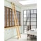 Quiet Glide 9.92 ft. Red Oak Contemporary Wheel Brushed Satin Brass Rolling Hook Removable Ladder, 12 ft. Rail QG.540-10RO-12-H.06B - alternate 1