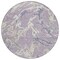 Homeroots 8' Lavender And Ivory Round Abstract Washable Indoor Outdoor Area Rug 600104 - alternate 8
