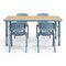 Flash Furniture 7 PC Plastic Activity Table and 6 Chairs Set, 10.5 inSeat Height-Dusty Blue YU-YCY-060-0034-RECT-TBL-DSTYBL-GG - alternate 10