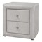 Homeroots 21" Light Gray Wood Two Drawer Nightstand 489769 - alternate 6