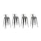 Homeroots Set of Four 26" Gray Steel and Metal Low Back Counter Height Bar Chairs, 4PK 555112 - alternate 1