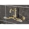 Kingston Brass Two-Handle Wall Mount Bridge Kitchen Faucet, Polished Brass KS2442WLL - alternate 6