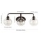 Jonathan Y Sandrine 26.25" 3-Light Iron/Seeded Glass Cottage Rustic LED Vanity Light, Oil Rubbed Bronze JYL7528A - alternate 14