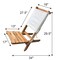 Amerihome Acacia and Canvas Folding Chair AWFC - alternate 5