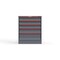 Strong Hold 5 drawer cabinet - (3x 4ft, 1x 5ft, 1x 8ft) - Red accents - Keyed Alike S3036-PPAAS-0501DS - alternate 1