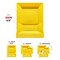 Smarty Had A Party 6.5" Yellow Square Plastic Cake Plates (120 Plates), 120PK 6806-CASE - alternate 8