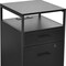 Homeroots 16" Black Wood Drawer Filing Cabinet 723071 - alternate 9