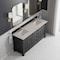 James Martin Vanities Brookfield 72" Double Vanity, Black Onyx, w/ 3 CM Siberian Silestone Top 547-V72-BKO-3SFR - alternate 9