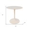 Homeroots 30" White Rounded Marble And Iron Pedestal Base Dining Table 517848 - alternate 4