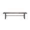 Homeroots Rectangular Indian Mango Woodbrown Tone Finish W Metal Cladding On The Base Dining Bench 376174 - alternate 1