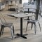 Flash Furniture 30" x 24" Tabletop, Seamless Surface Technology, Gray Faux Concrete, 22x22 Black Table Height X-Base ST-REC2430-CMGY-T2222-GG - alternate 9