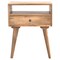 Homeroots 23" Beige Solid Wood One Drawer Nightstand 651518 - alternate 1