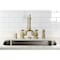 Kingston Brass Bridge Kitchen Faucet with Brass Sprayer, Brushed Brass KS7757AXBS - alternate 6