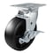 Hyw Products Heavy Duty Caster 6in Plastic Wheel, Swivel with Brake 40-60S-A1-HP-TB - alternate 1