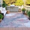 Homeroots 8' X 10' Blush And Gray Abstract Washable Indoor Outdoor Area Rug 631876 - alternate 9