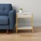 Homeroots 24" Gold And Beige Wood And Metal End Table With Drawer And Shelf 333229 - alternate 5