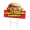 Signmission Crispy Chicken Sandwich Die Cut Yard & Stake plastic window, 1824-Crispy Chicken Sandwich C-DC-1824-Crispy Chicken Sandwich19 - alternate 1