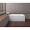 Kingston Brass 60" Acrylic Rectangular 2-Wall Corner Alcove Tub, Left Hand Drain, Glossy White VTAP6036L22TS - alternate 4