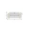 Homeroots 72in White And Gold Genuine Leather Loveseat 518570 - alternate 6