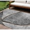 Homeroots 9' X 12' Gray Chocolate And Silver Abstract Washable Indoor Outdoor Area Rug 582258 - alternate 1