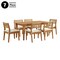 Alaterre Furniture Barton 7-Piece Patio Dining Set, Weather-Resistant Outdoor Dining Table, 6 Stackable Patio Chairs 80-OUTD-WD-DIN-SET2 - alternate 16