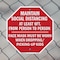 Signmission Maintain Social Distancing At Least, 6 Inch X 6 Inch, Plastic Sign OC-P-6-200 - alternate 7