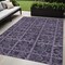 Homeroots 5' X 8' Purple Plum And Charcoal Medallion Washable Indoor Outdoor Area Rug 589309 - alternate 1