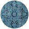 Homeroots 8' Gray Round Oriental Washable Indoor Outdoor Area Rug 563750 - alternate 9