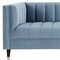 Homeroots 85" Slate Blue Velvet Sofa With Espresso Legs 543931 - alternate 9