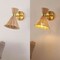 Jonathan Y Zoey 10" 1-Light Mid-Century Vintage Retro Rattan/Metal LED Sconce w/Adjustable Shade, Light Brown/Br JYL1601A - alternate 10