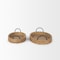 Homeroots Set of Two Brown Jute Hand Finished Oval Vanity Tray With Handles 731279 - alternate 8