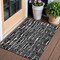 Homeroots 3' X 5' Black And Ivory Abstract Washable Indoor Outdoor Area Rug 588492 - alternate 1