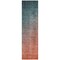 Homeroots 8' Runner Gray and Red Orange Ombre Washable Non Skid Indoor Outdoor Runner Rug 563728 - alternate 9