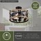 Vaxcel Kodiak 16-in W Black and Teak Rustic Semi Flush Mount Ceiling Light Bear and Tree Motif C0263 - alternate 9