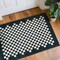 World Rug Gallery Contemporary Checkered Border Washable Non Slip Area Rug 2 ft x 4 ft Black WR81BLACK2X4 - alternate 1