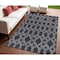Homeroots 4' X 6' Gray Geometric Handmade Indoor Outdoor Area Rug 557183 - alternate 1