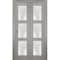 Sartodoors Sliding Closet Bi-fold Doors, Lucia 2552 Ginger Ash with Frosted Glass, Sturdy Tracks Moldings Tri LUCIA2552BF-SSS-60 x 80 (2* 30x80) - alternate 1
