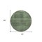 Homeroots 8' Olive Green And Gray Round Striped Washable Indoor Outdoor Area Rug 588108 - alternate 8