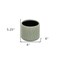 Homeroots 6in Green Striped Ceramic Indoor Outdoor Round Pot Planter 487414 - alternate 5