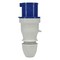Walther-Werke Pin and Sleeve Plug, 30A, 3Ã¸ 250 or 230, 3 Phase, 3 Pole, Blue, Screw Terminals Wire Connection Type 230409 - alternate 1