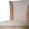Homeroots 30" Beige and Natural Fabric and Solid Wood Bar Height Swivel Bar Chair 534316 - alternate 9