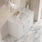 James Martin Vanities Bellshire 48" Single Vanity, Bright White w/ 3 CM Carrara Marble Top 660-V48-BW-3CAR - alternate 10