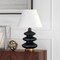 Homeroots 26" Black and Gold Glass Gourd Table Lamp With White Empire Shade 524384 - alternate 9